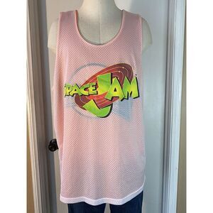 Vtg Tune Squad Space Jam Reversible Orange Mesh Practice Basketball Jersey‎ M